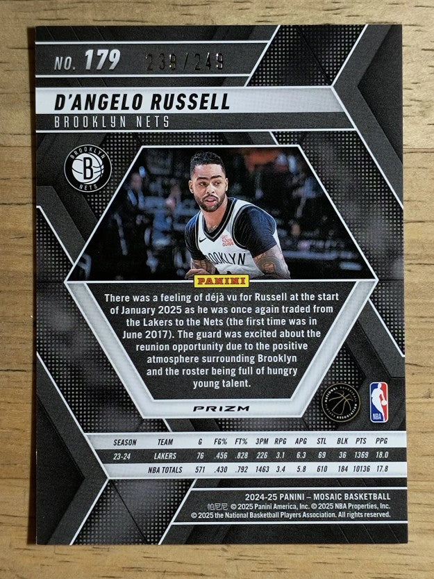 2024-25 Panini Mosaic Mosaic Orange #179 D'Angelo Russell
