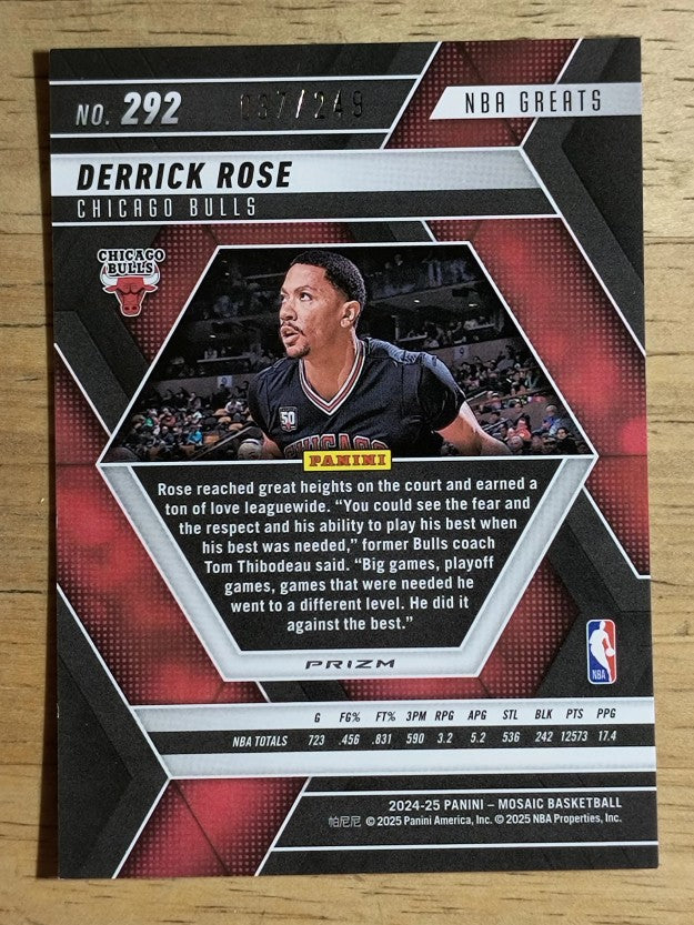2024-25 Panini Mosaic Mosaic Orange #292 Derrick Rose/Greats