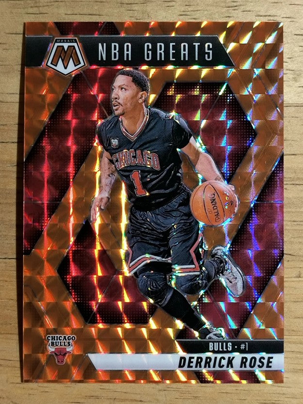2024-25 Panini Mosaic Mosaic Orange #292 Derrick Rose/Greats