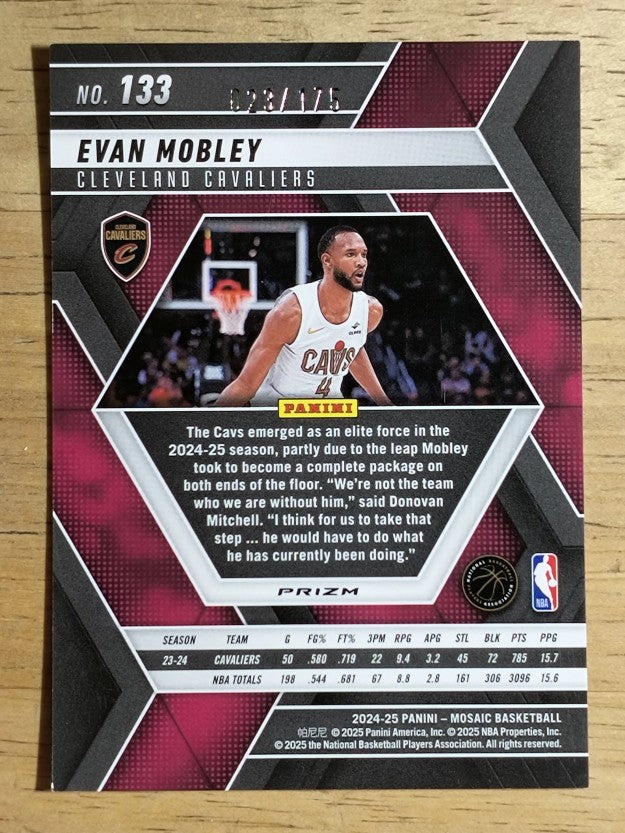 2024-25 Panini Mosaic Mosaic Pink #133 Evan Mobley