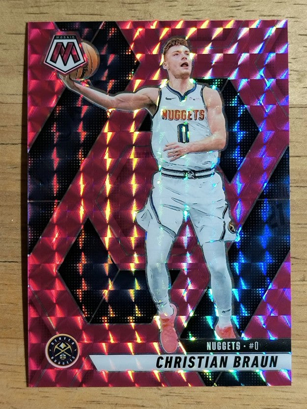 2024-25 Panini Mosaic Mosaic Pink #141 Christian Braun