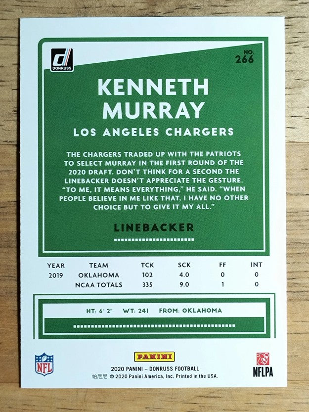 2020 Donruss #266 Kenneth Murray RC