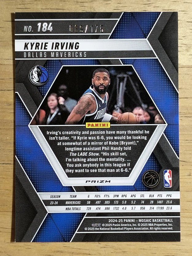 2024-25 Panini Mosaic Mosaic Pink #184 Kyrie Irving