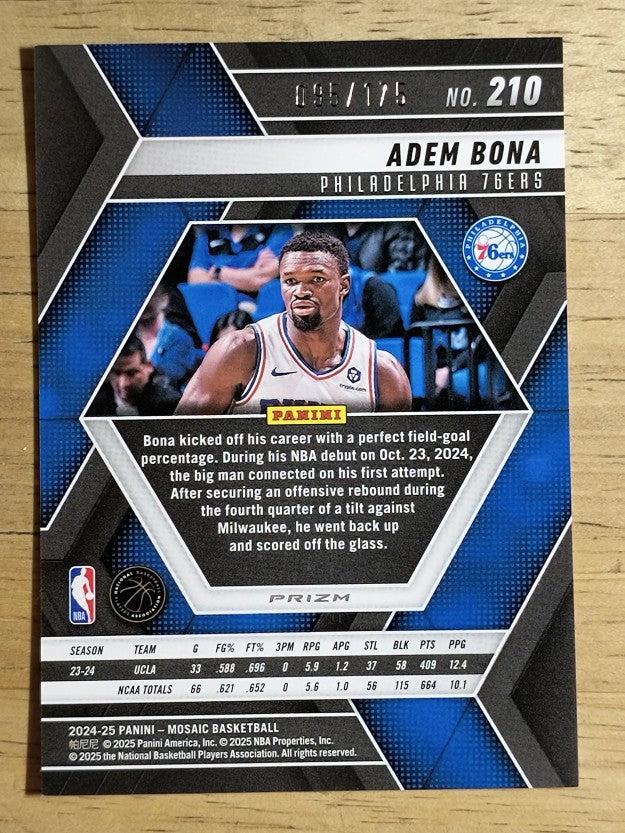 2024-25 Panini Mosaic Mosaic Pink #210 Adem Bona
