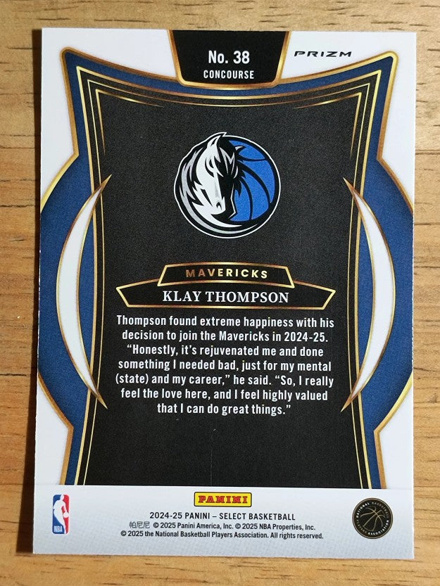 2024-25 Select Disco Prizms #38 Klay Thompson