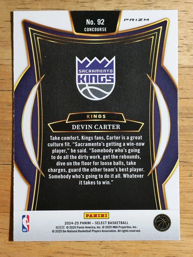 2024-25 Select Disco Prizms #92 Devin Carter