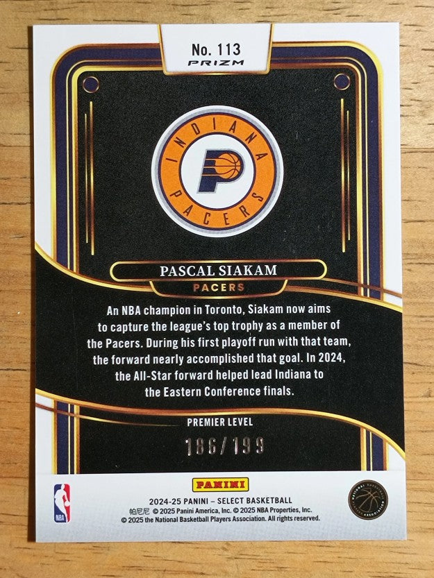 2024-25 Select Red Prizms #113 Pascal Siakam