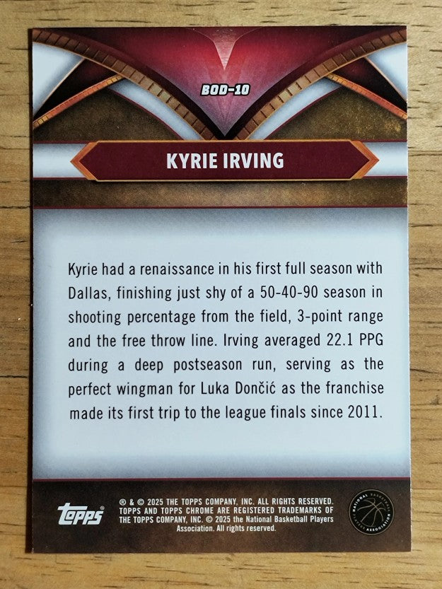 2024-25 Topps Chrome Ball of Duty #BOD10 Kyrie Irving