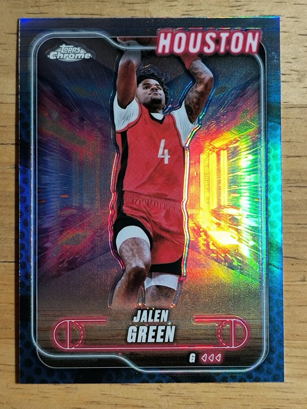 2024-25 Topps Chrome Blue Basketball Refractors #199 Jalen Green