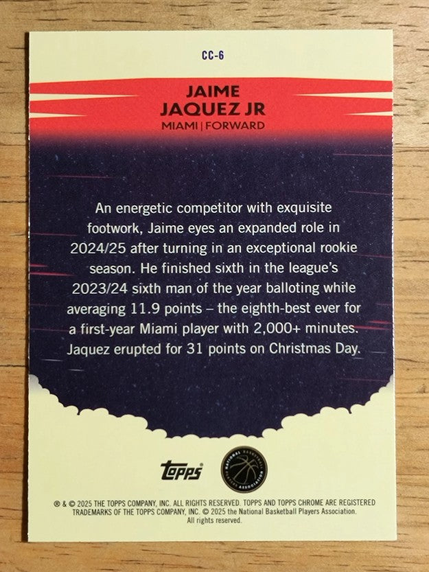 2024-25 Topps Chrome Countdown Complete Blue Basketball Refractors Jaime Jaquez