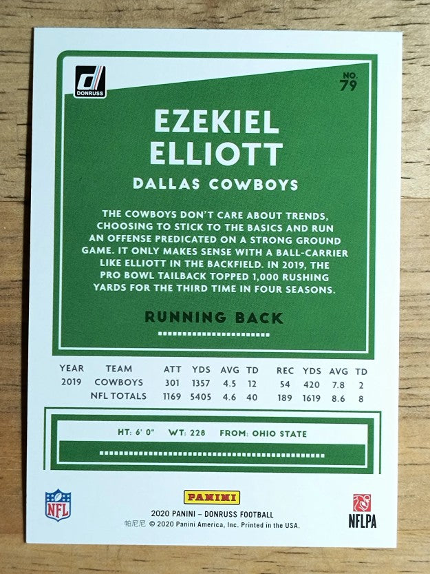 2020 Donruss #79A Ezekiel Elliott