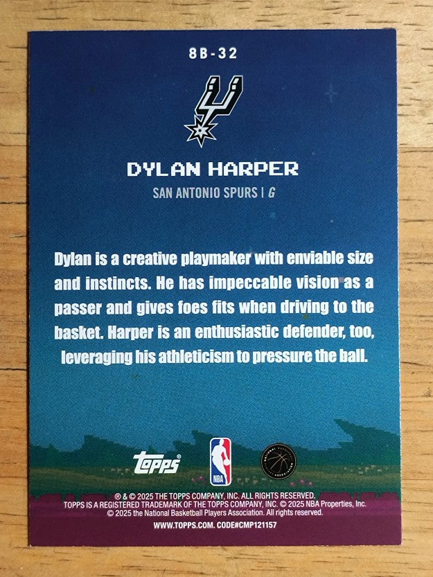 2025-26 Topps 8-Bit Ballers #8B32 Dylan Harper