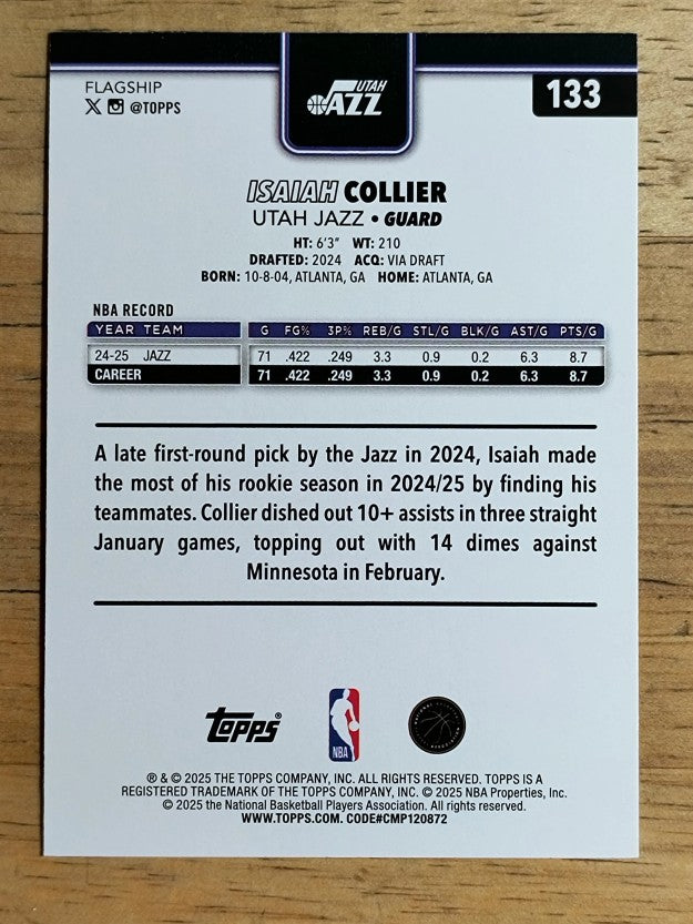 2025-26 Topps Holo Foil #133 Isaiah Collier