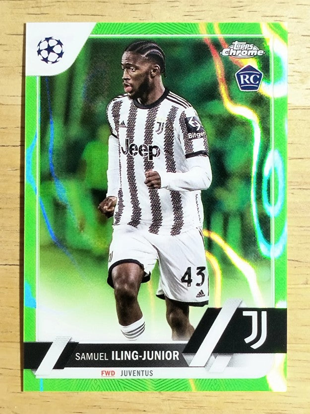 2022-23 Topps Chrome UEFA Neon Green Lava Refractors #103 Samuel Iling-Junior