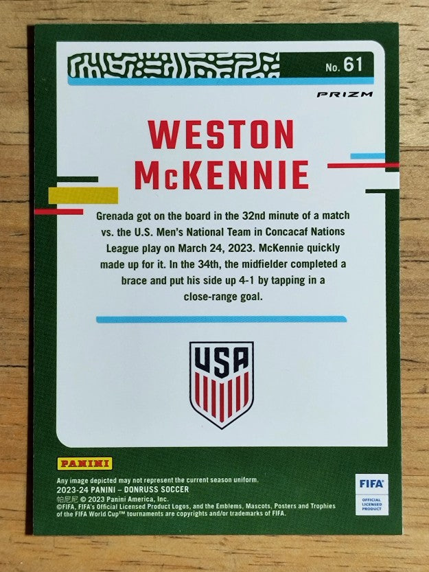 2023-24 Donruss Optic Holo #61 Weston McKennie