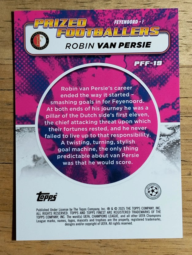 2024-25 Finest Club Competitions Footballers Fusion Purple Red Robin van Persie