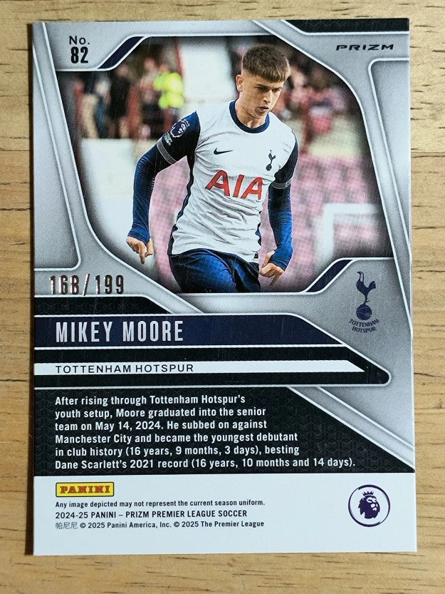 2024-25 Panini Prizm English Premier League Prizms Red #82 Mikey Moore