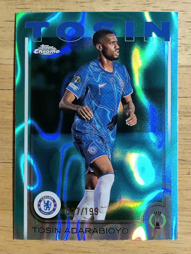 2024-25 Topps Chrome UEFA Club Competitions Aqua Lava #102 Tosin Adarabioyo