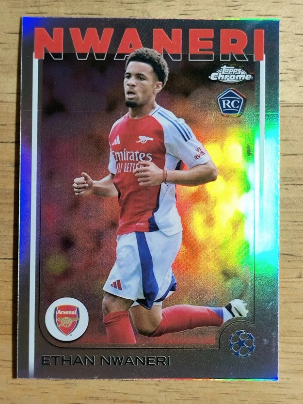 2024-25 Topps Chrome UEFA Club Competitions Refractors #158 Ethan Nwaneri