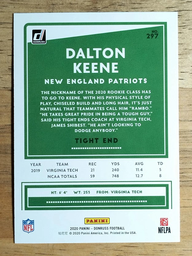2020 Donruss #297 Dalton Keene RC