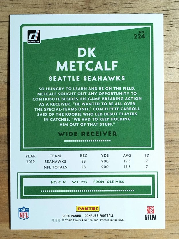 2020 Donruss #224A D.K. Metcalf