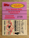 2002 Topps Ticket to History #4 1952 World Series Game 4 Yankees