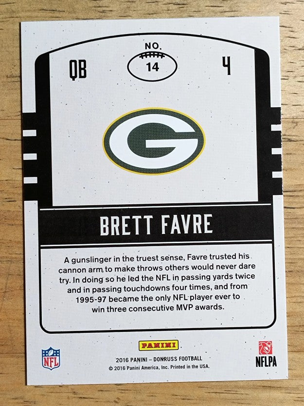 2016 Donruss Legends of the Fall #14 Brett Favre