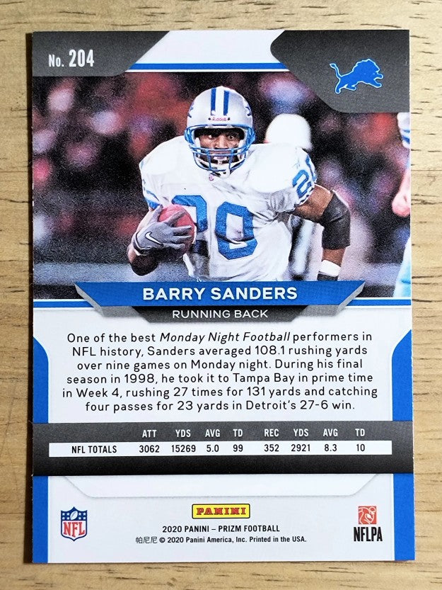 2020 Panini Prizm #204 Barry Sanders