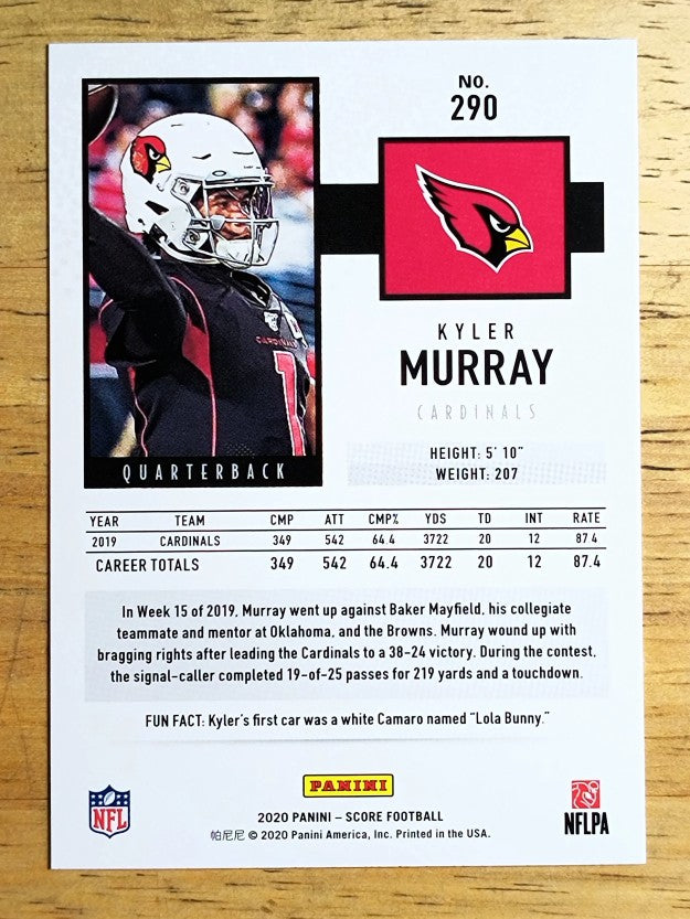 2020 Score Red #290 Kyler Murray