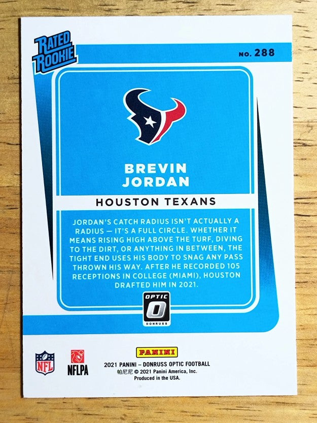 2021 Donruss Optic #288 Brevin Jordan RR RC