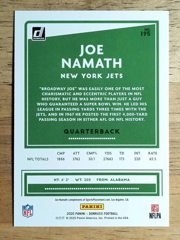 2020 Donruss #195 Joe Namath