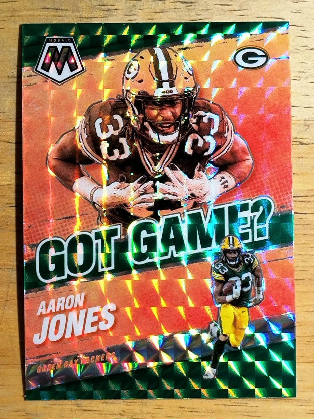 2021 Panini Mosaic Got Game Mosaic Green #8 Aaron Jones