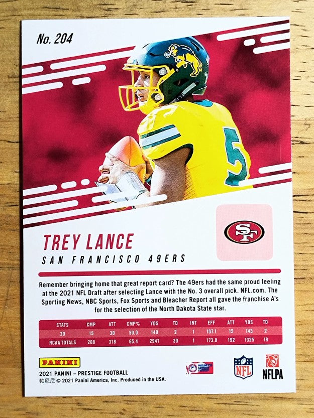 2021 Prestige #204 Trey Lance RC