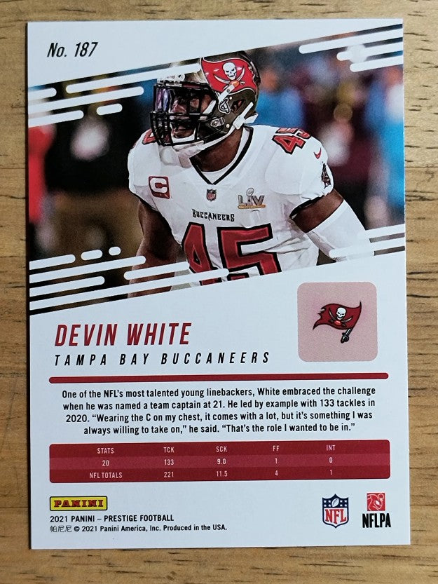 2021 Prestige Xtra Points Diamond #187 Devin White