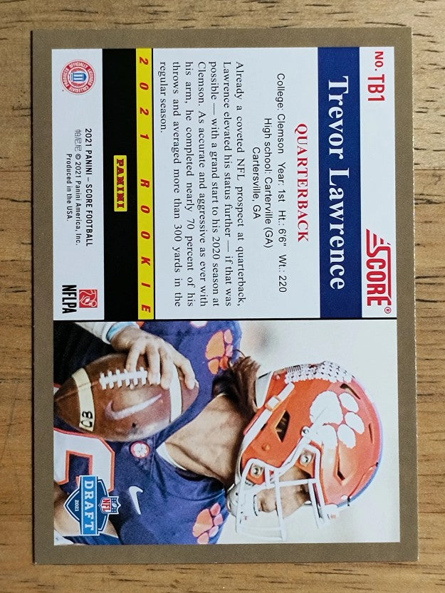 2021 Score '91 Throwback Rookies #1 Trevor Lawrence