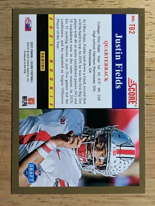2021 Score '91 Throwback Rookies #2 Justin Fields