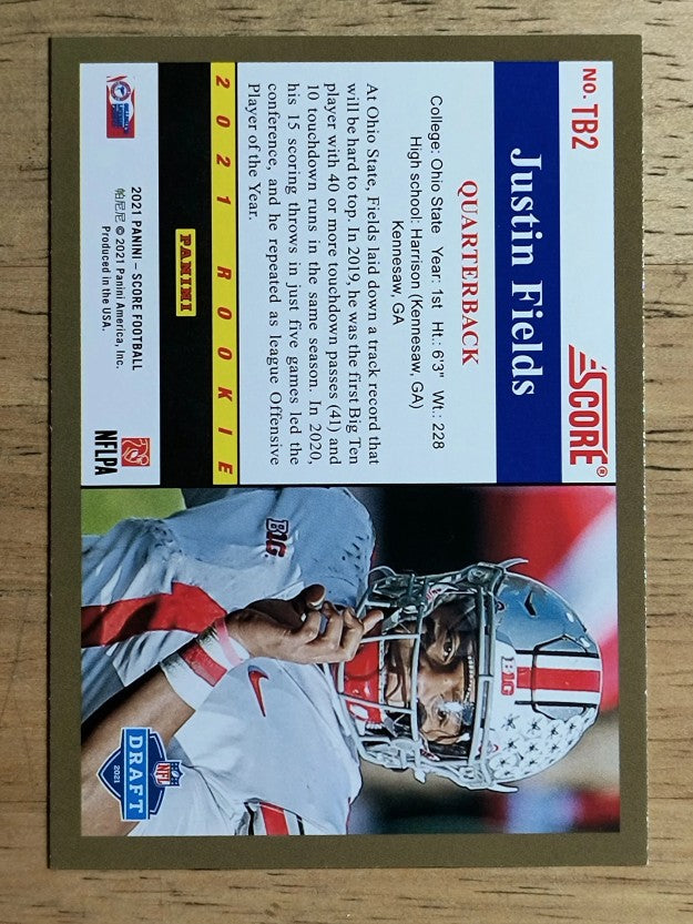 2021 Score '91 Throwback Rookies #2 Justin Fields