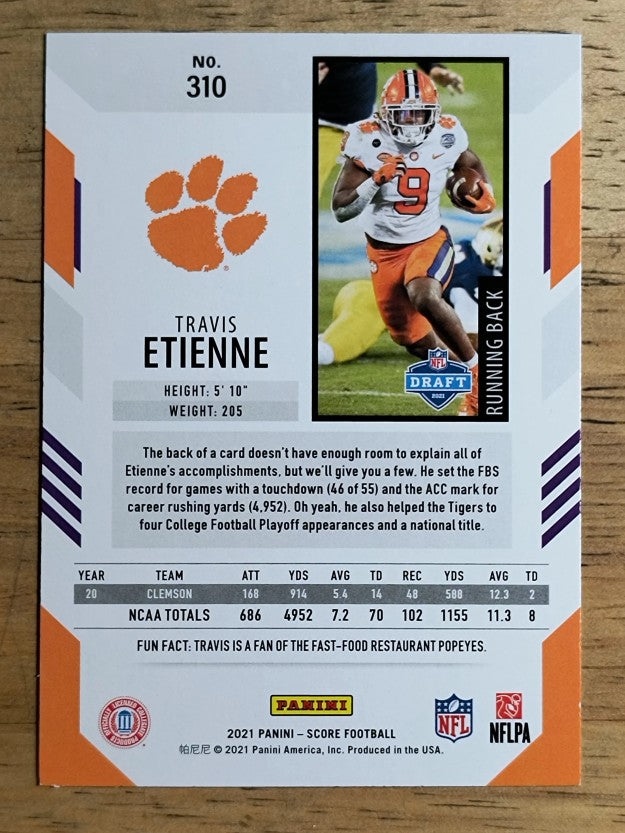 2021 Score #310 Travis Etienne RC