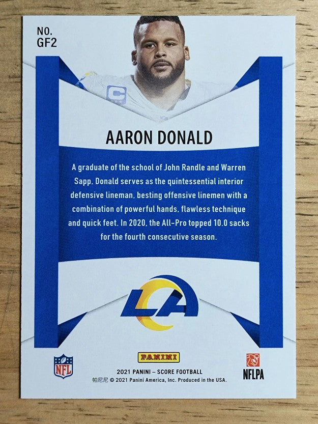 2021 Score Game Face Red #2 Aaron Donald