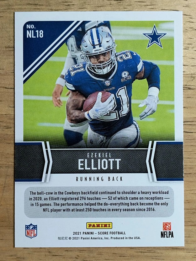 2021 Score Next Level Stats Red #18 Ezekiel Elliott