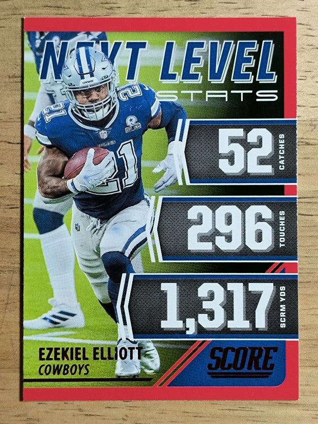2021 Score Next Level Stats Red #18 Ezekiel Elliott