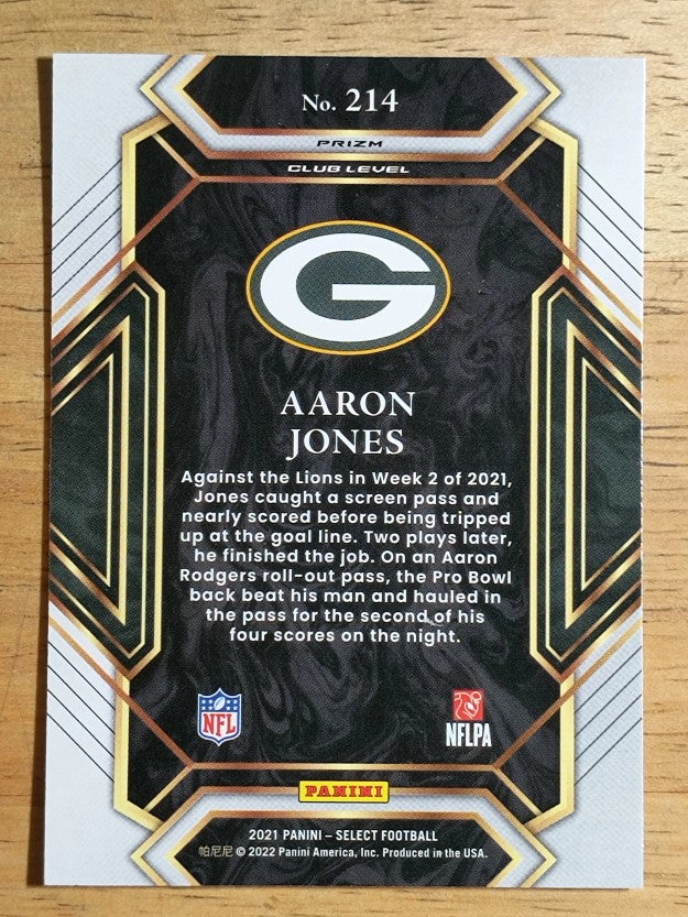 2021 Select Prizm Silver #214 Aaron Jones