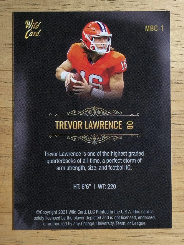 2021 Wild Card Matte Black Retail #MBC1 Trevor Lawrence