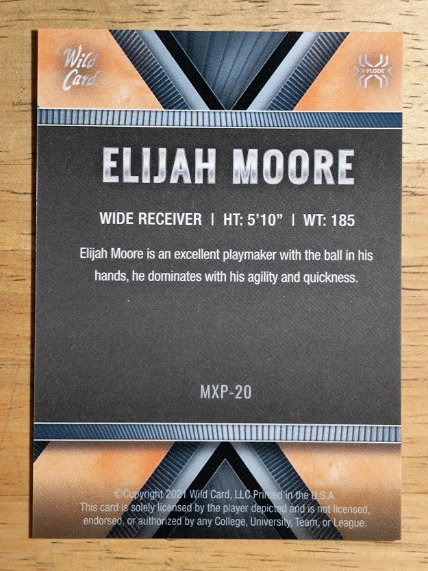 2021 Wild Card Matte Black Retail X-Plode #MXP20 Elijah Moore