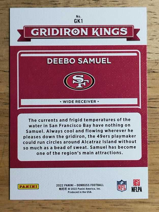 2022 Donruss Gridiron Kings #1 Deebo Samuel