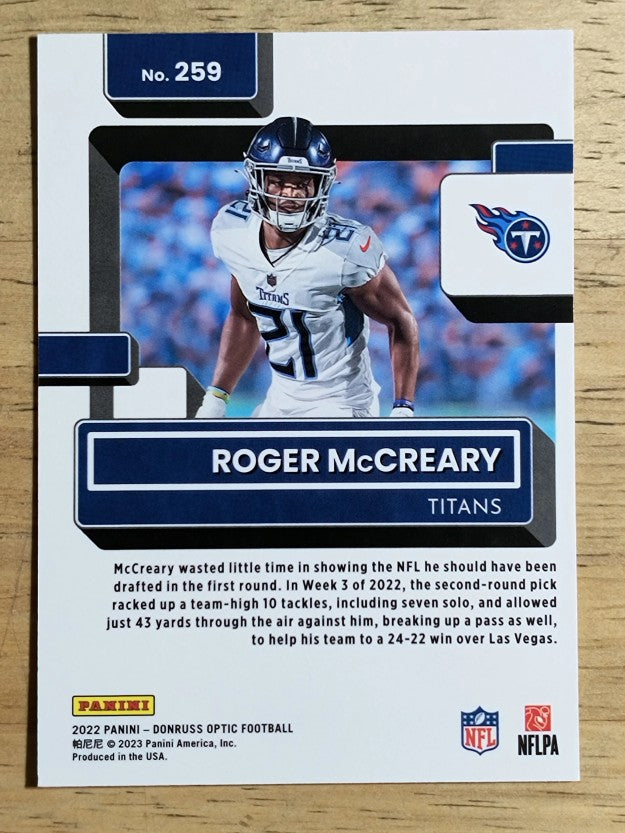 2022 Donruss Optic #259 Roger McCreary RR RC
