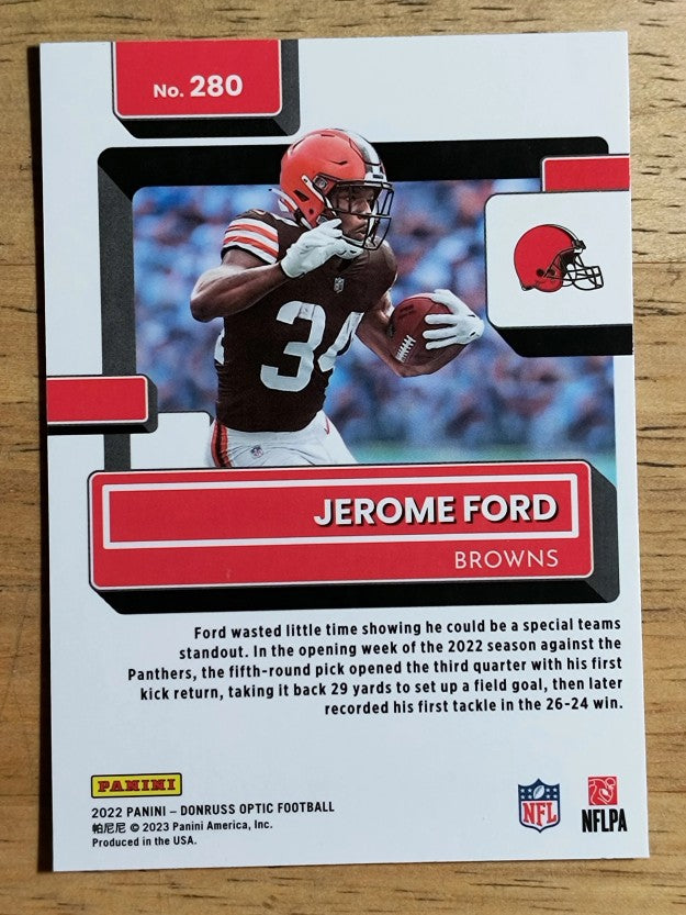 2022 Donruss Optic #280 Jerome Ford RR RC