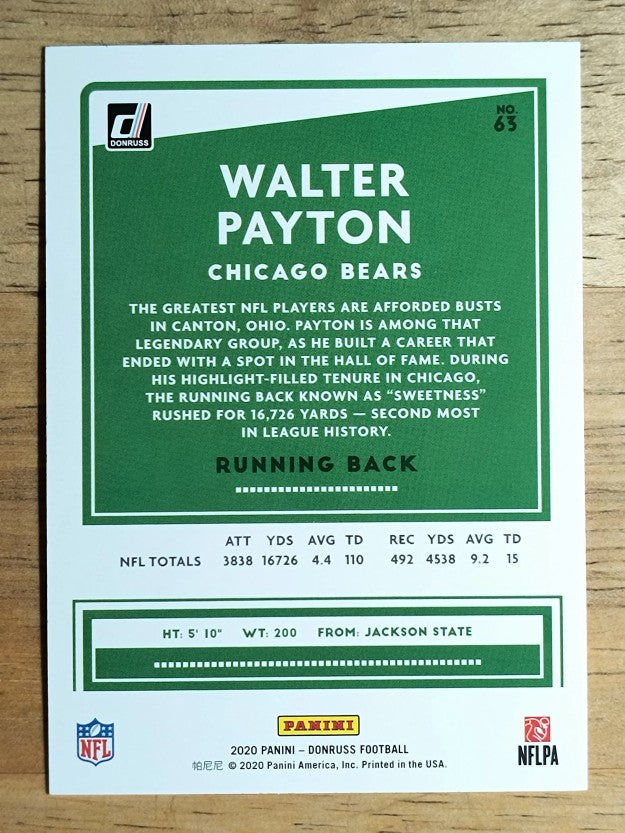 2020 Donruss #63 Walter Payton