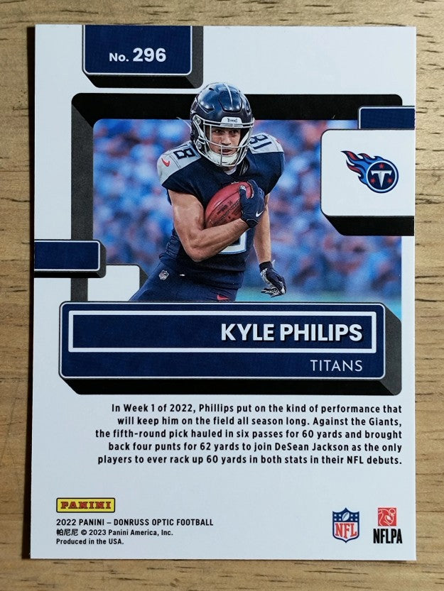 2022 Donruss Optic #296 Kyle Philips RR RC