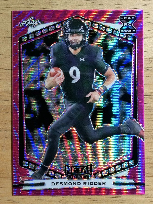 2022 Leaf Draft and Prospects Metal Wave Pink #BDR1 Desmond Ridder